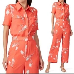 Fame and partners jumpsuit size 4. Tangerine